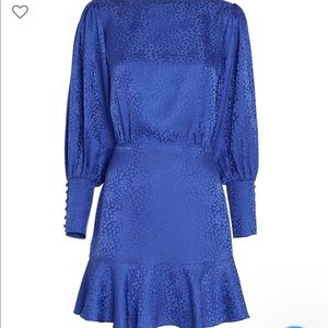 Intermix Nicola Cheetah Jacquard Silk Dress